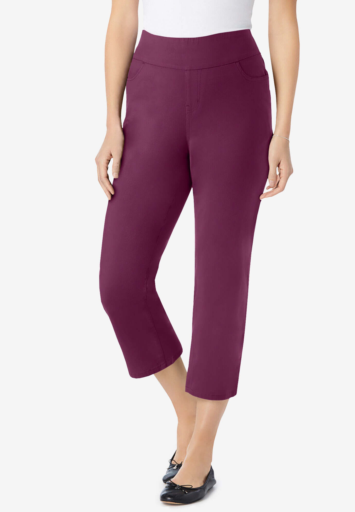 Flex-Fit Pull-On Denim Capri