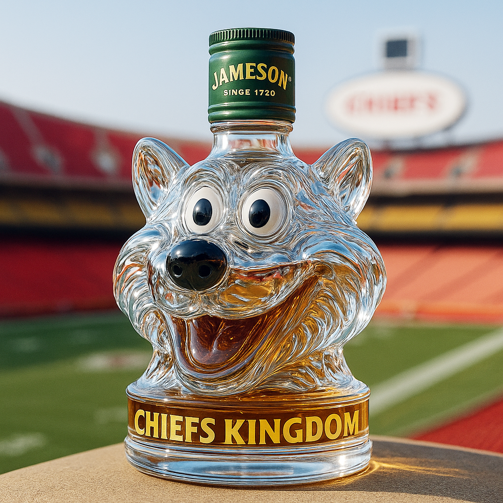 KC Wolf  Whiskey Bottle