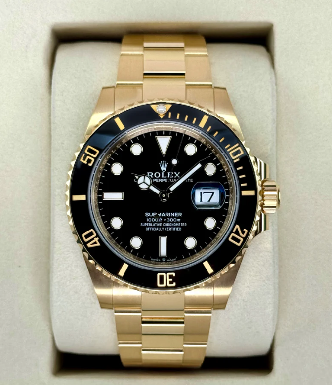 NEW 2025 Rolex Submariner 41mm 126618LN Yellow Gold Black Dial