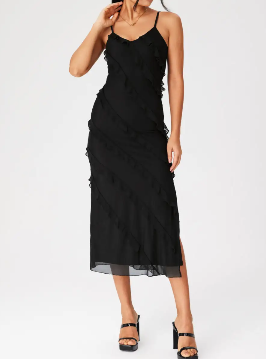 Elegant camisole floral lace skirt