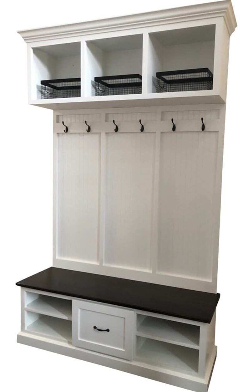 BIRMINGHAM 3-section Entryway bench with storage