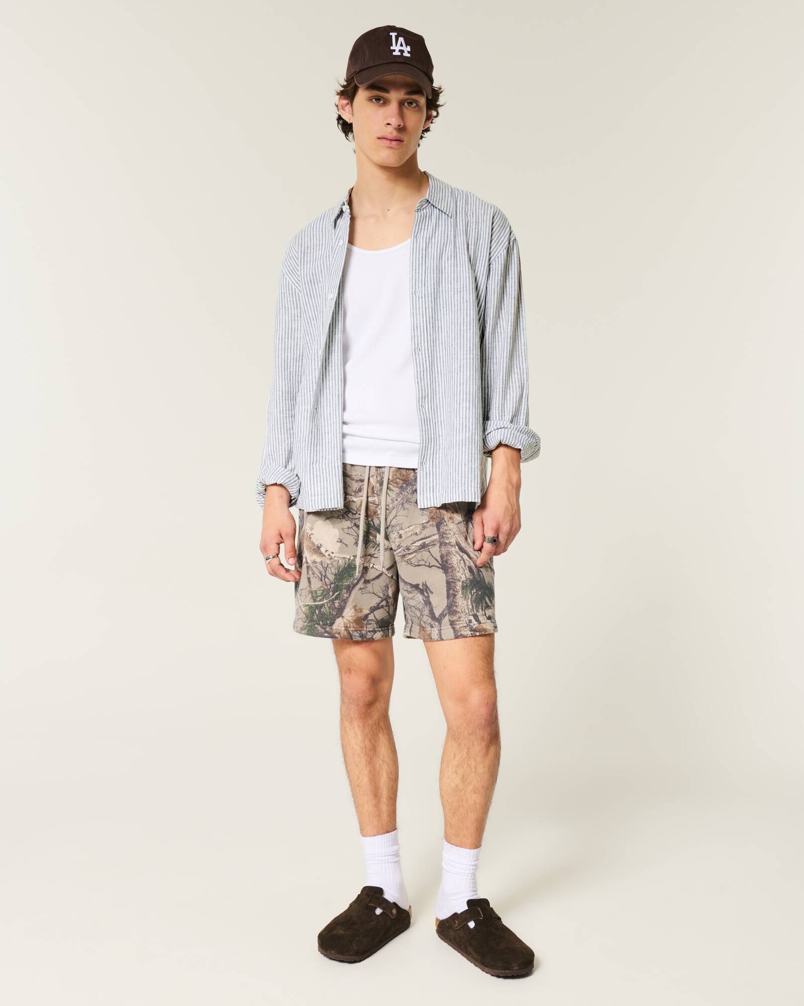 Linen-Blend Button-Through Shirt
