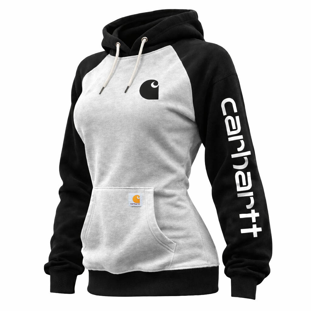 Women's Suede Contrast Hooded Sweatshirt- khaki