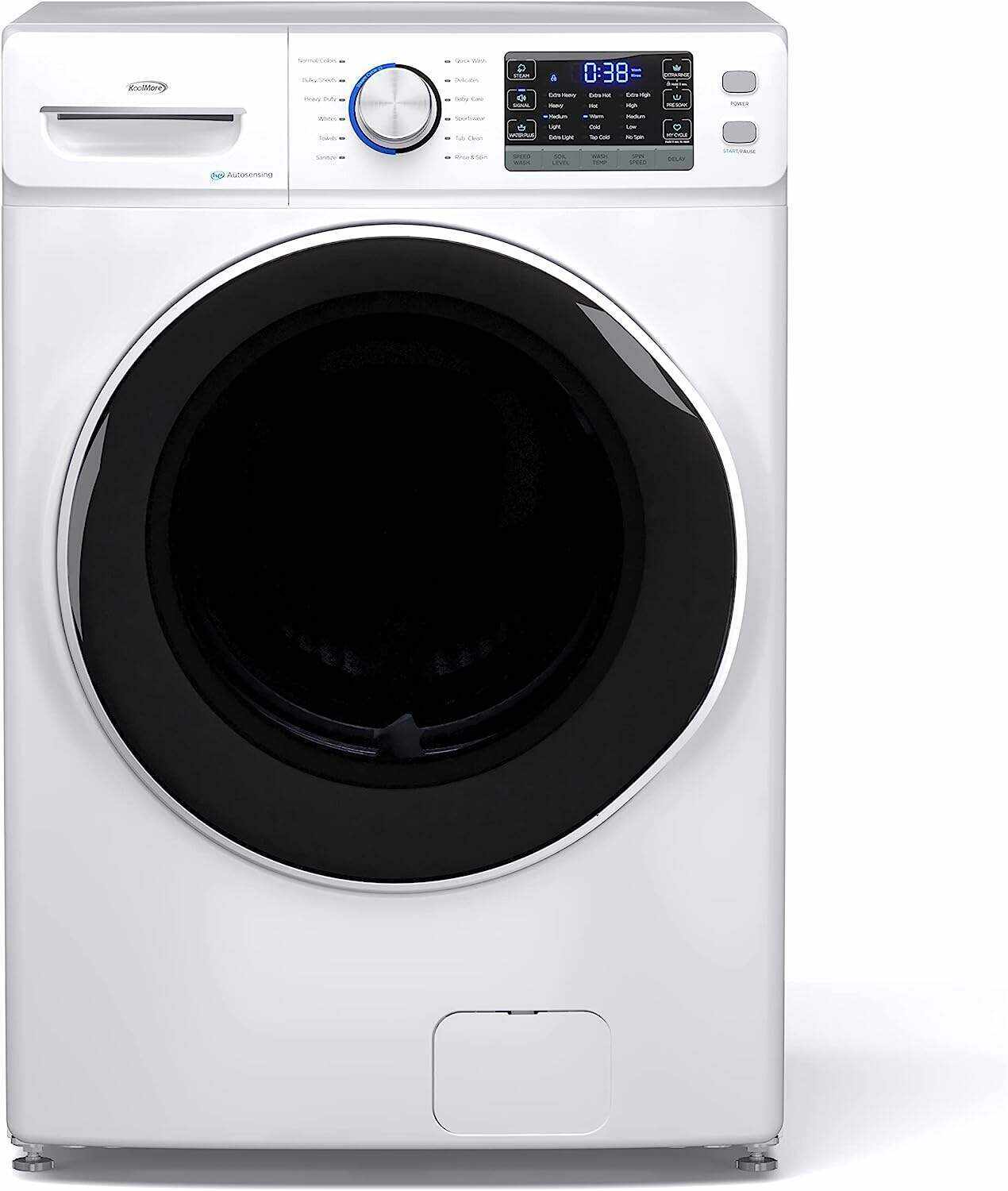 Front Load Machine, 2.7 Cu. Ft, Space Saving Unit with 20-Minute Quick, 12 Washing Cycles, Quiet Inverter Motor [120V], Medium (24