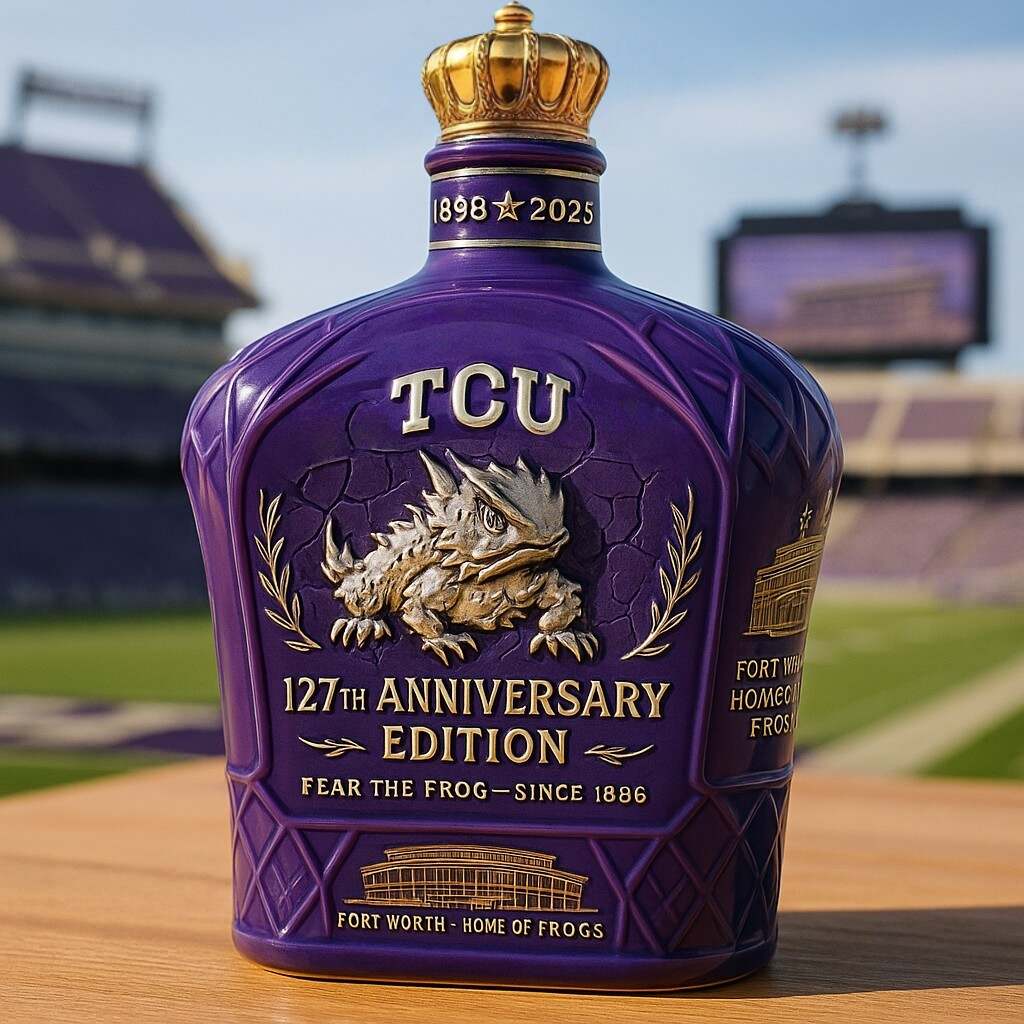 TCU 127th Anniversary Whiskey Bottle