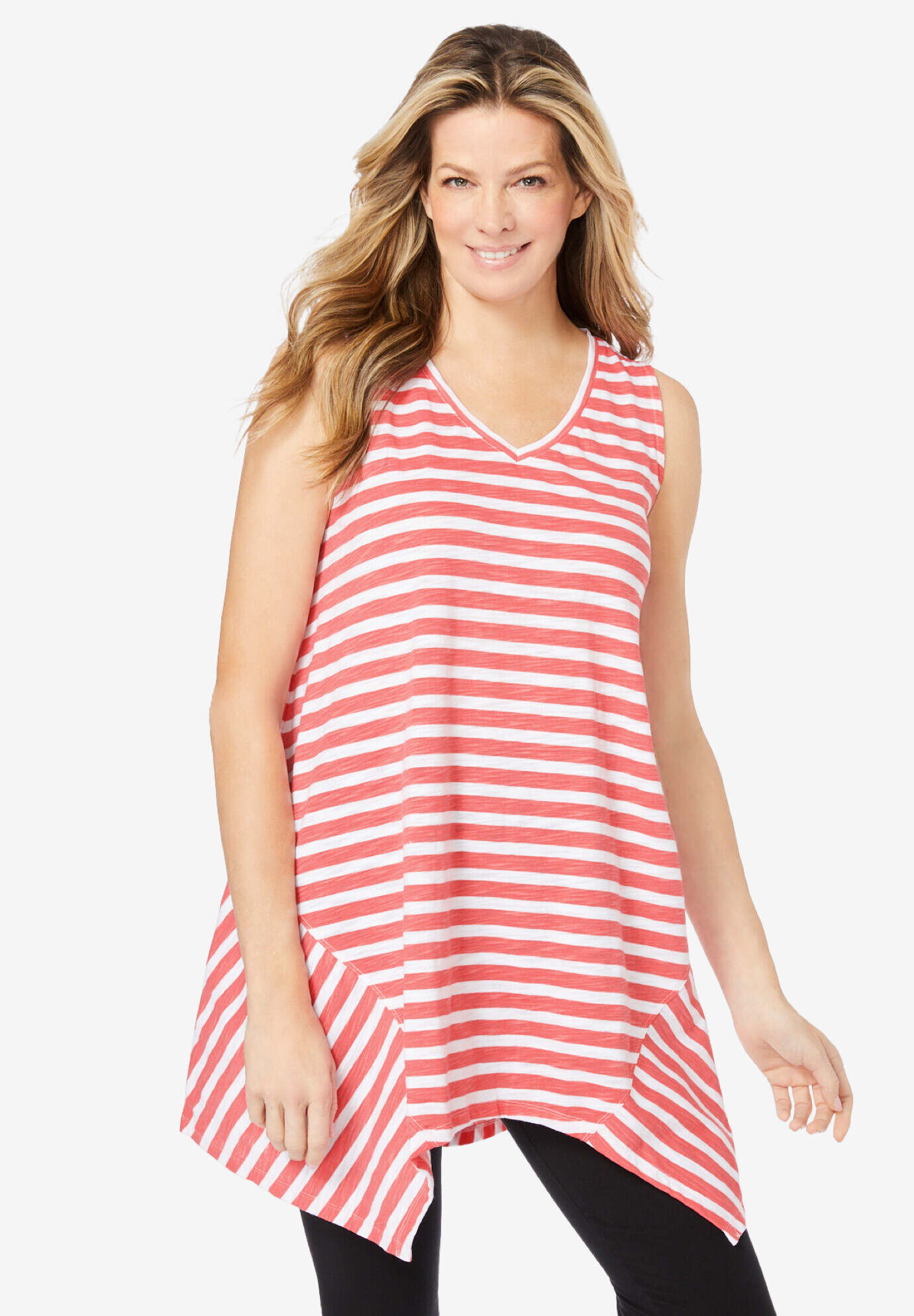 Sleeveless Hanky Hem Tunic