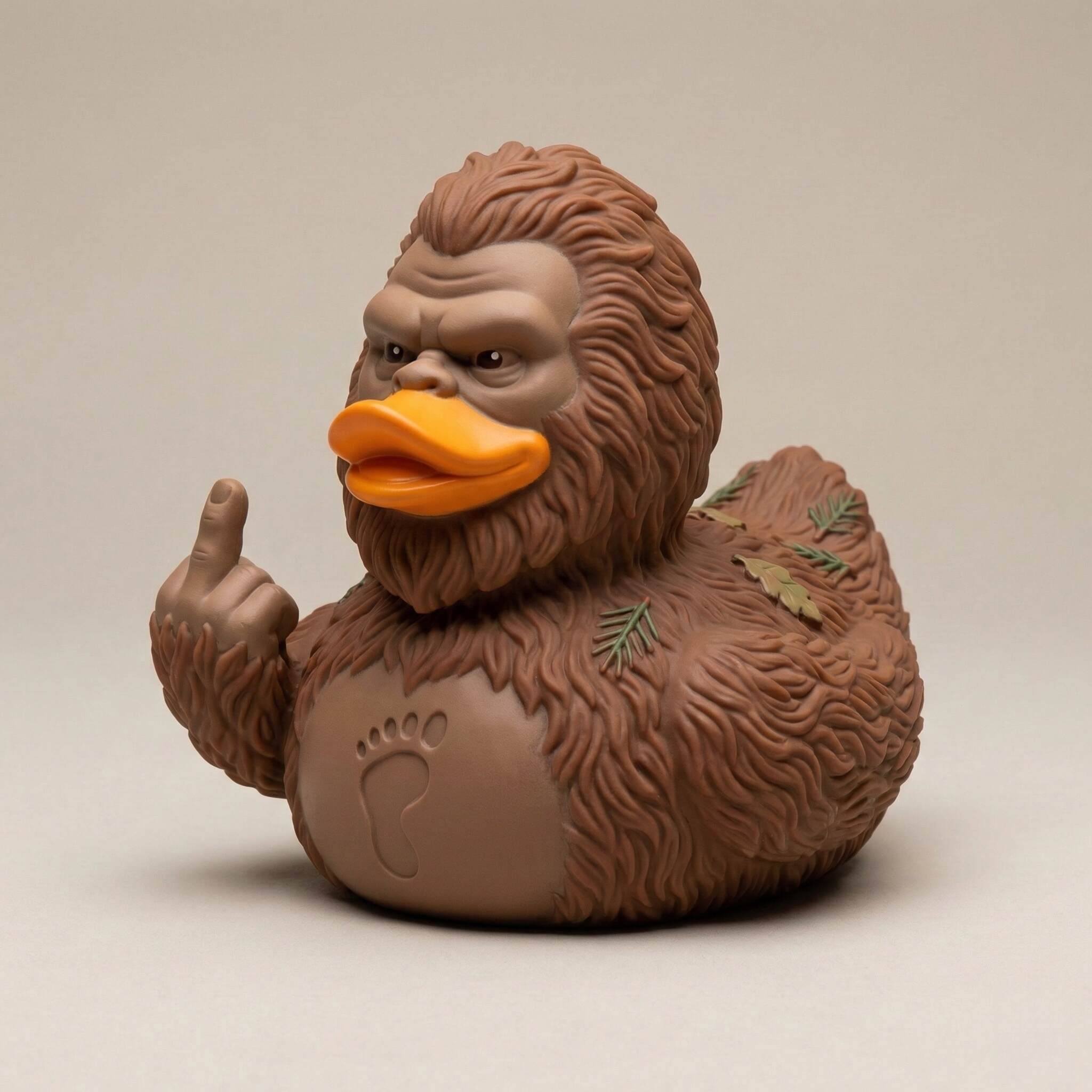 Bigfoot Middle Finger Duck Legendary Sasquatch Collectible