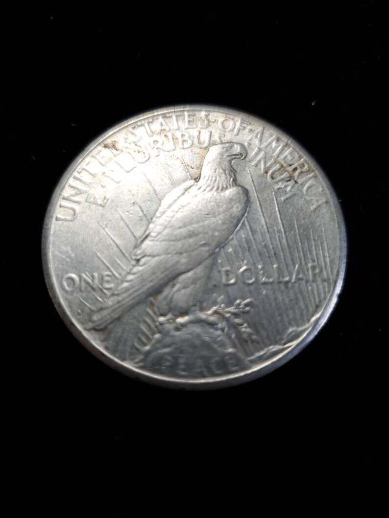 1922 S Silver Peace Dollar  AU -  Key date Lot# 959