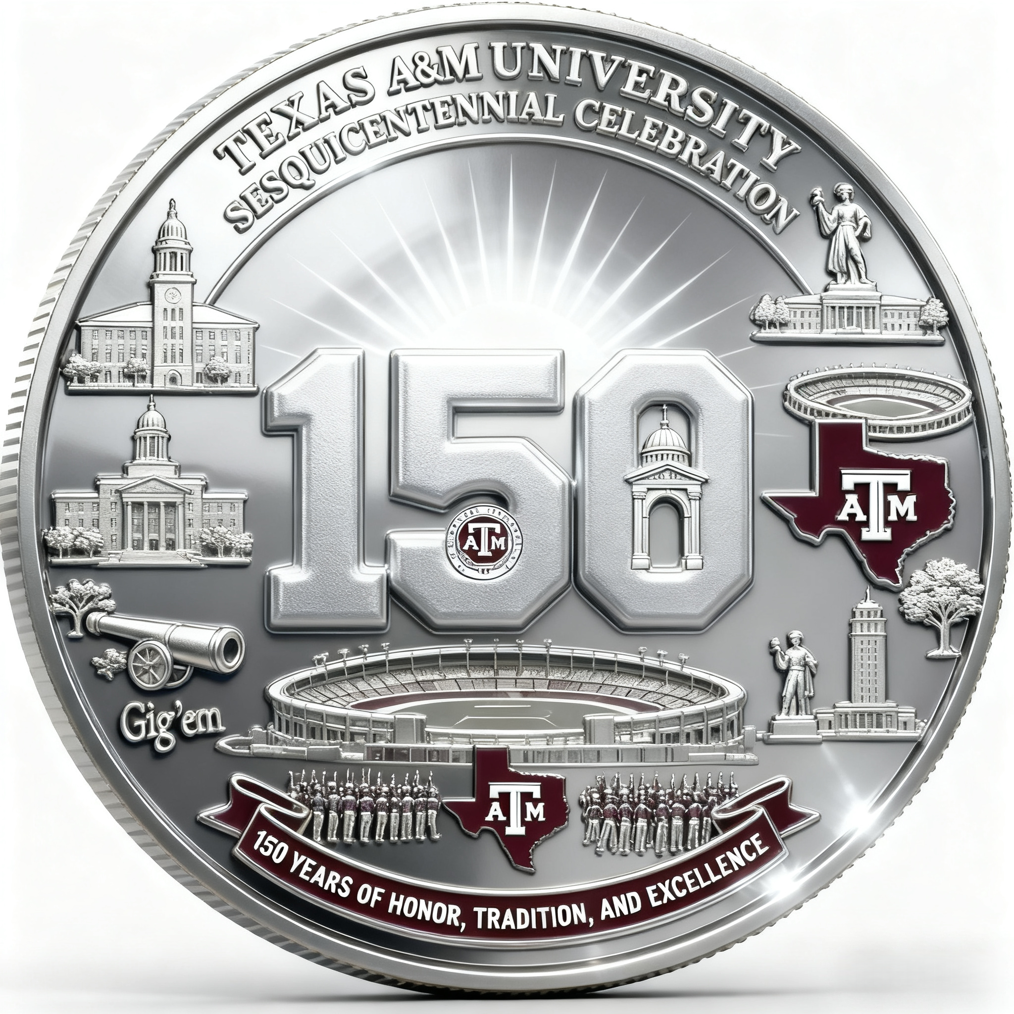 Texas A&M 150th Legacy Coin
