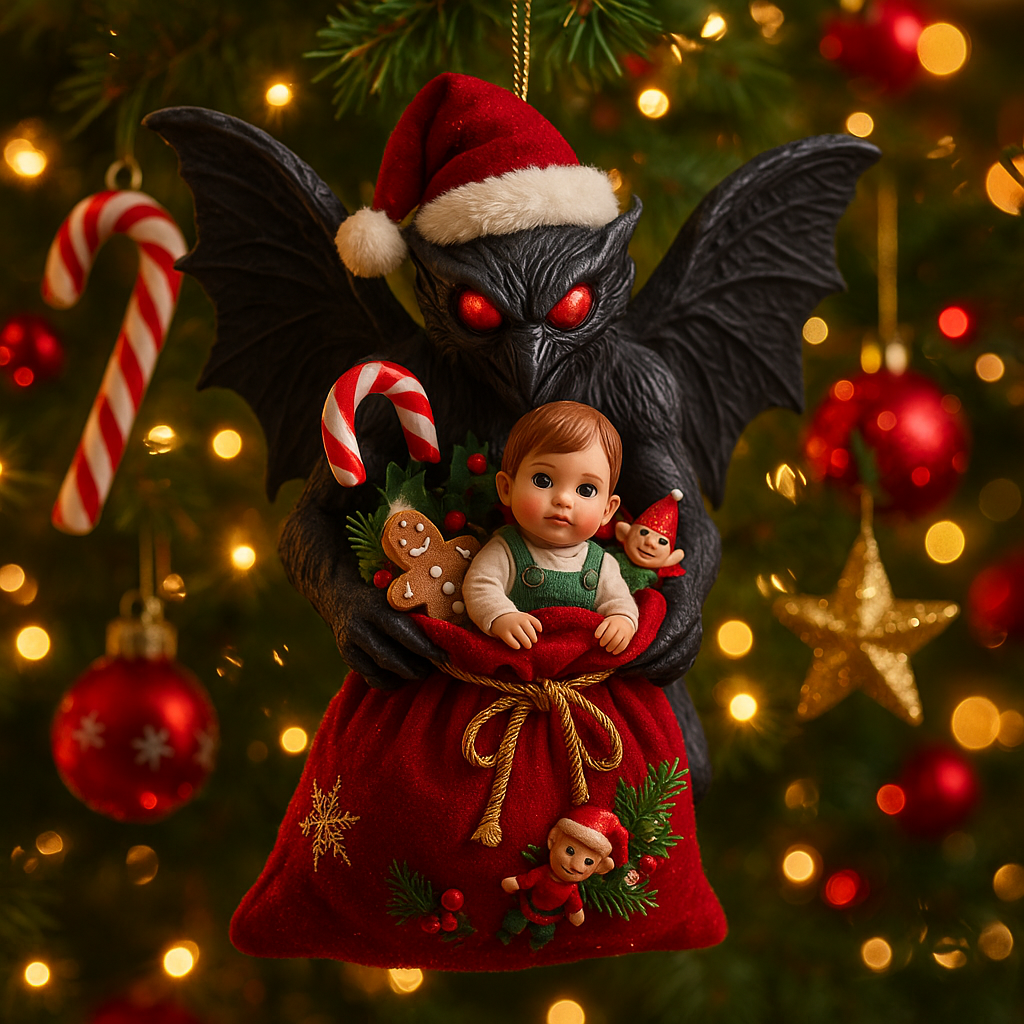 Mothman Stole Christmas Ornament Series