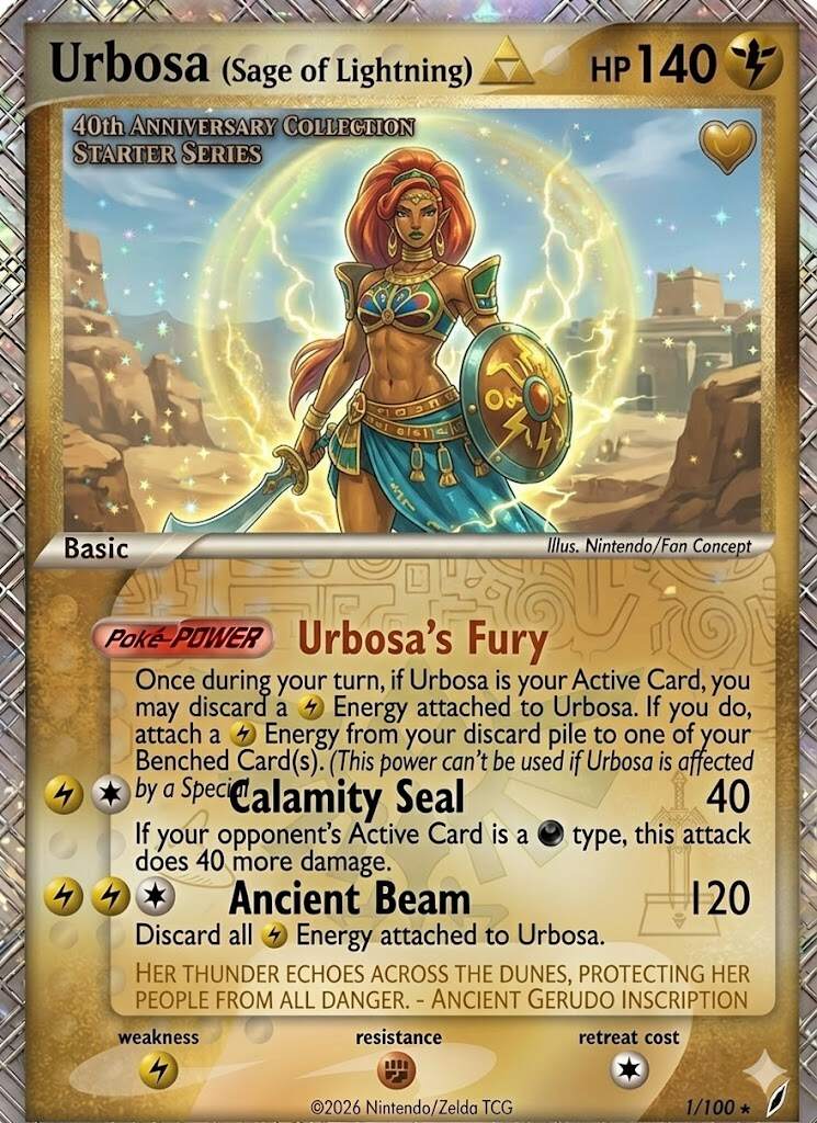 The Legend of Zelda 40th Anniversary Limited Edition tcg Card -green