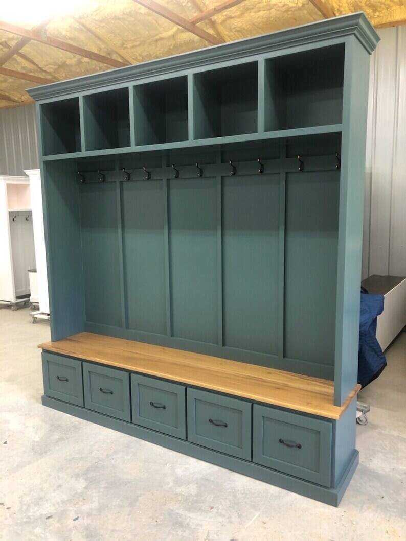 GEORGIA 5-section Mudroom locker bench with storage