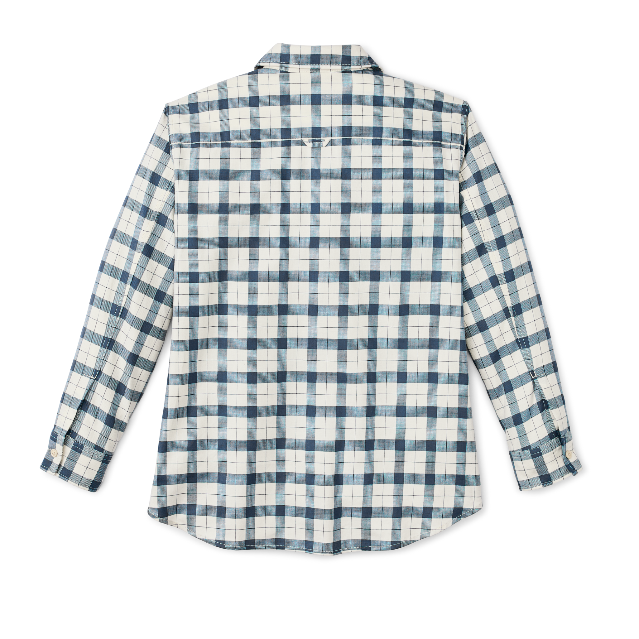 Women's Light Weight Alaskan Guide Shirt - Light Tan / Flag Blue Plaid