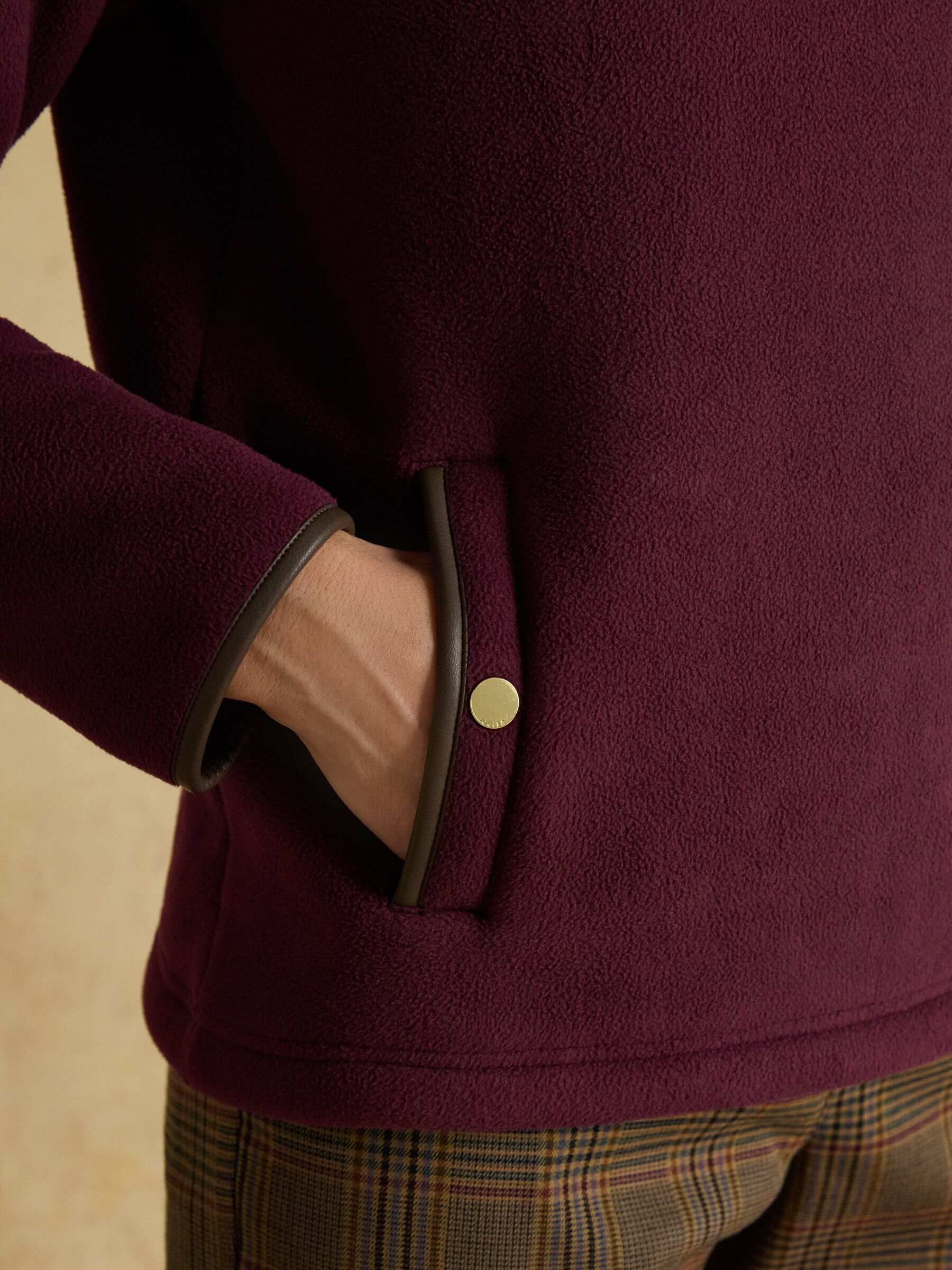 Heritage Wine Red Quarter Zip Fleece