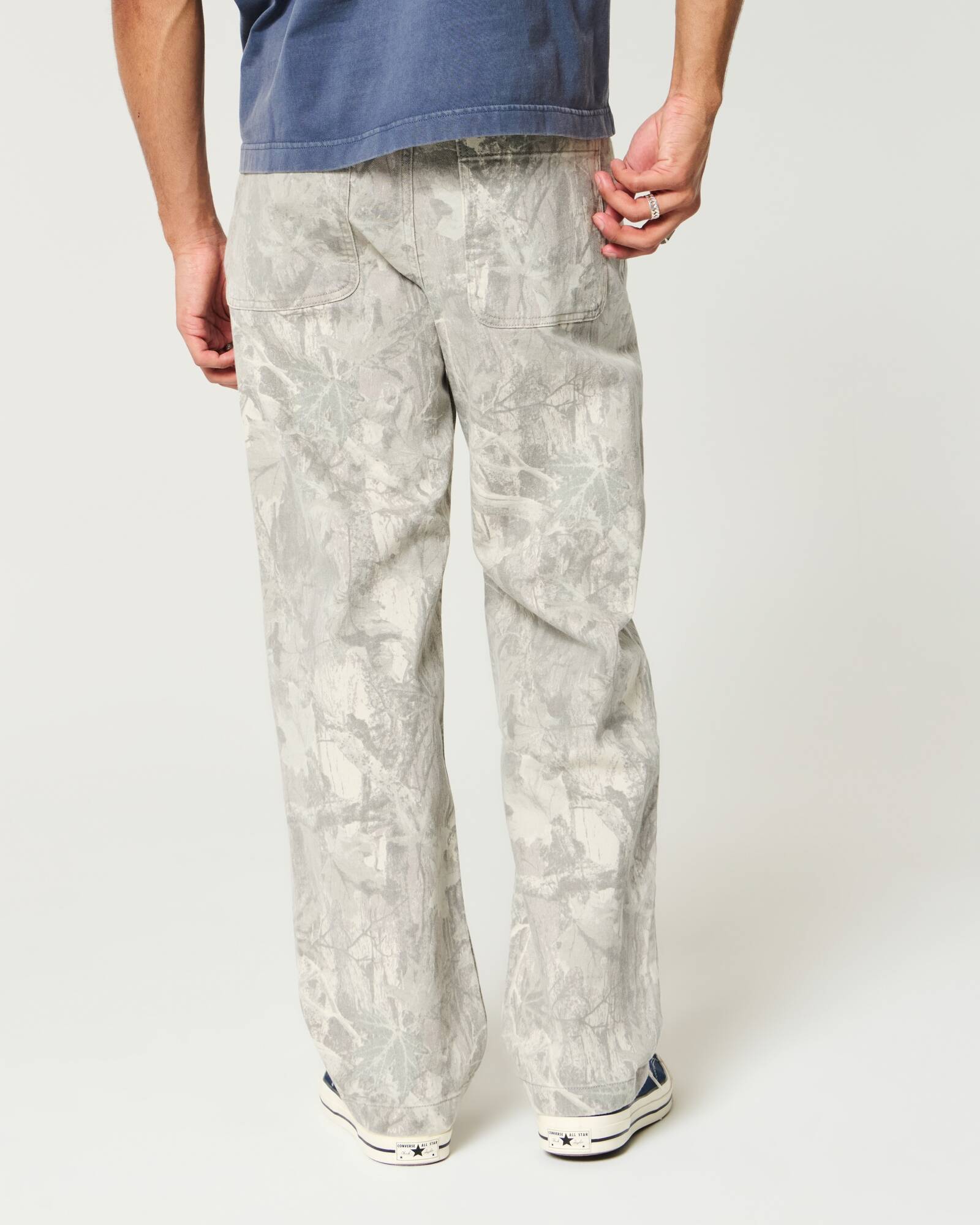 Railroad Stripe Baggy Painter Jeans