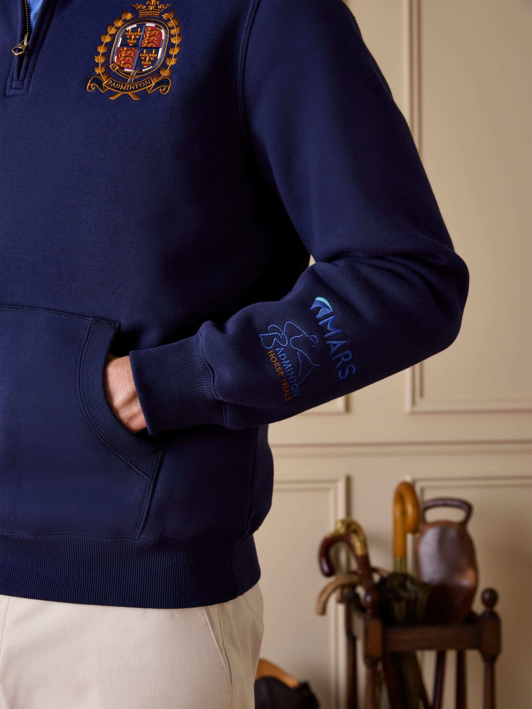 Official Badminton Navy Quarter Zip Sweatshirt