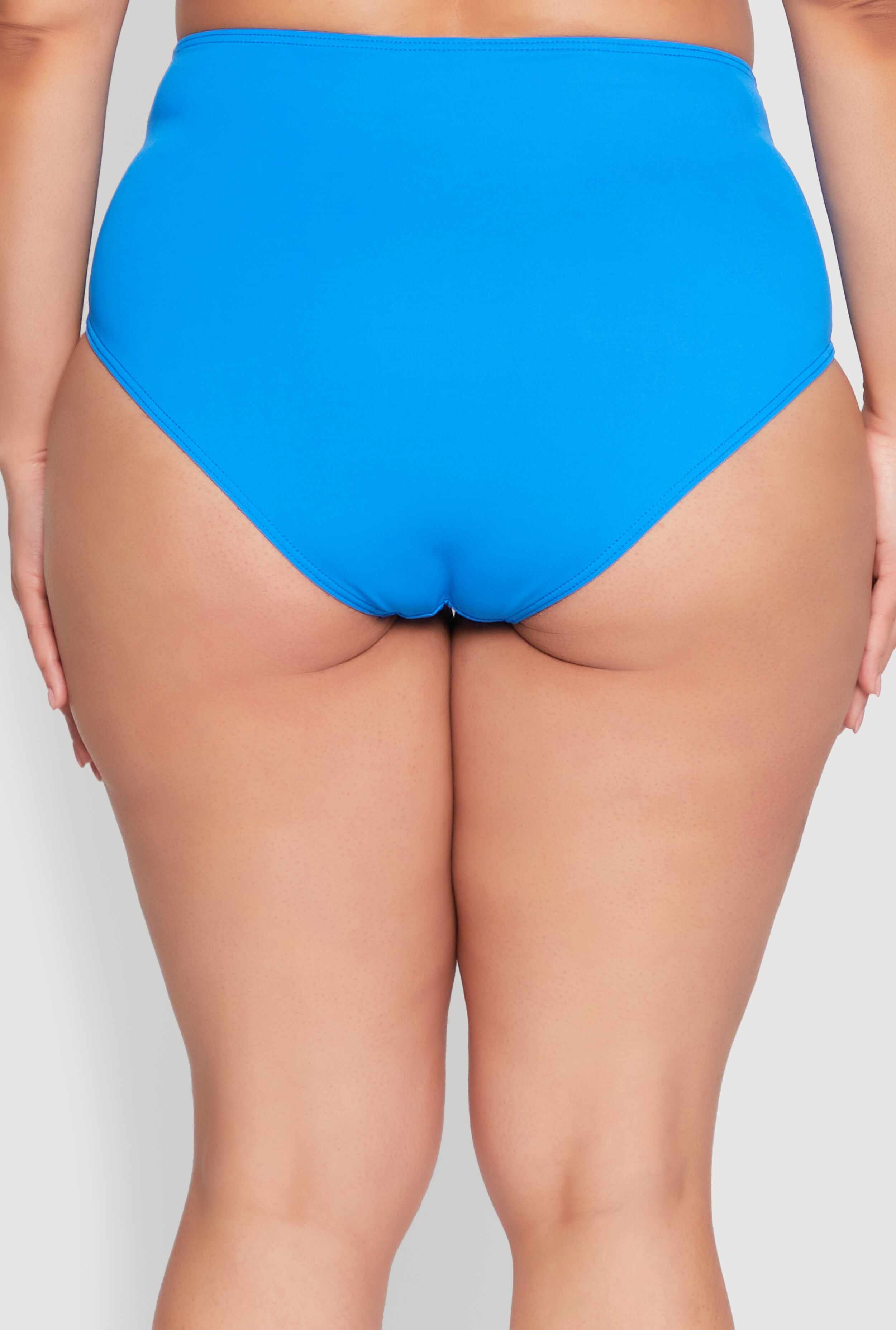 Plus Size High Waisted Swim Bikini Bottoms