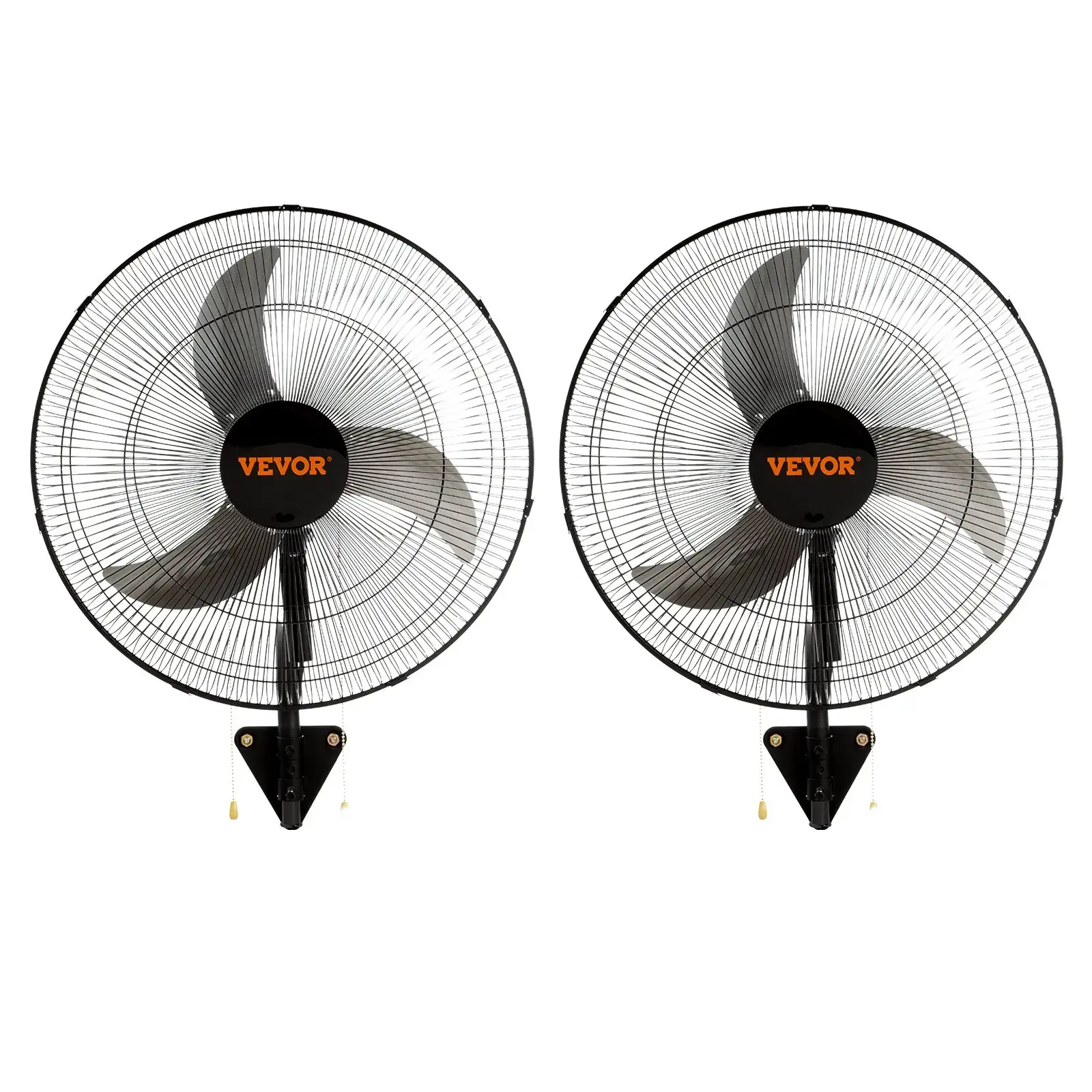 Oscillating Wall Mount Fan,  20 Inch, 3-speed High Velocity Max. 4650 CFM Industrial Wall Fan, Commercial or Residential for Warehouse, Greenhouse, Workshop, Patio, Basement, Black