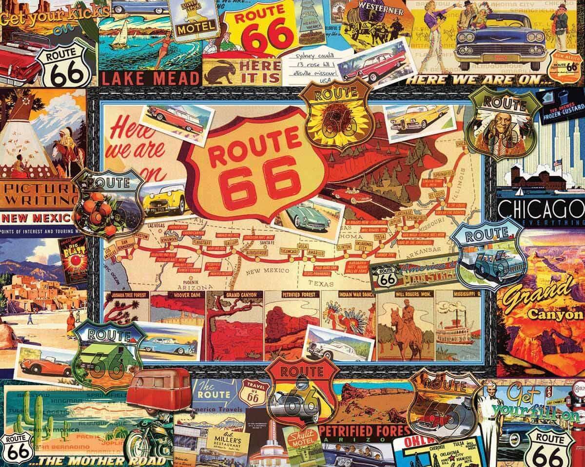 Route 66 (747pz) - 1000 Piece Jigsaw Puzzle