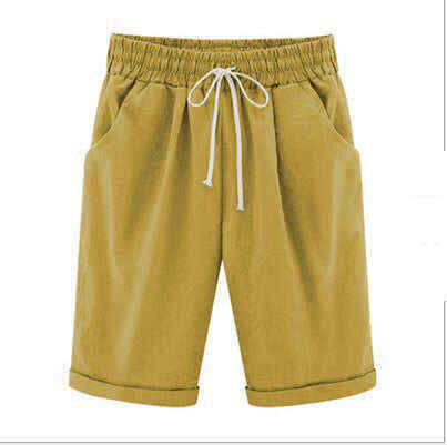 Colorful Plus Size Pockets Casual Shorts