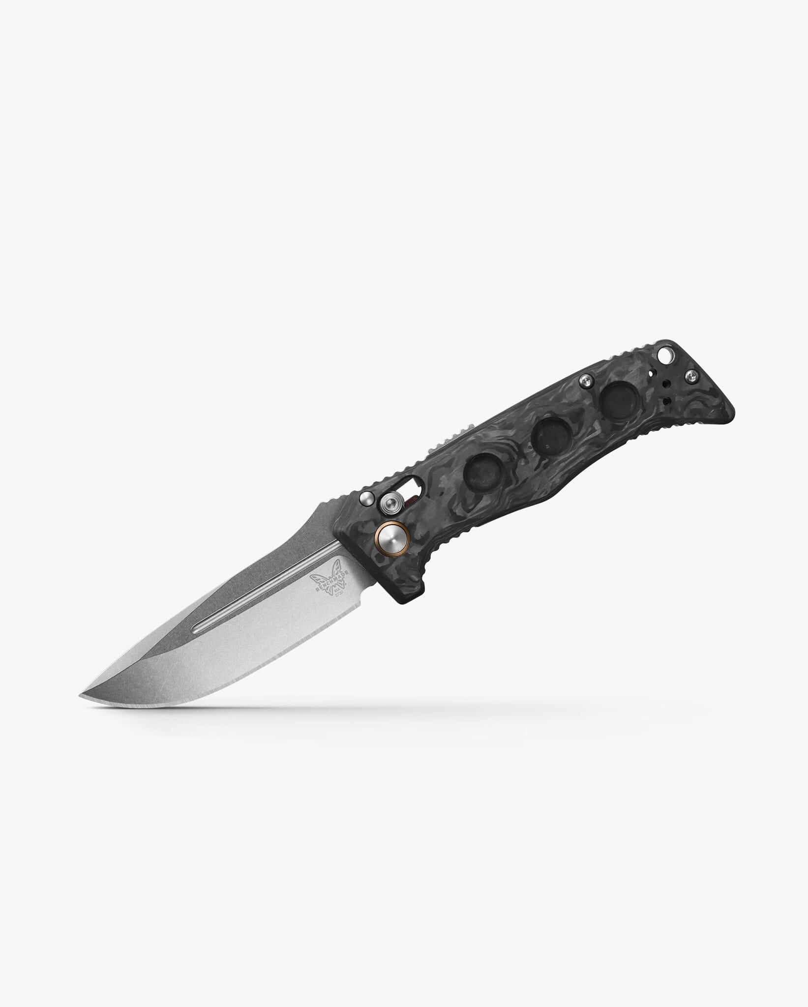 Mini Auto Adamas® | Marbled Carbon Fiber | Drop-point