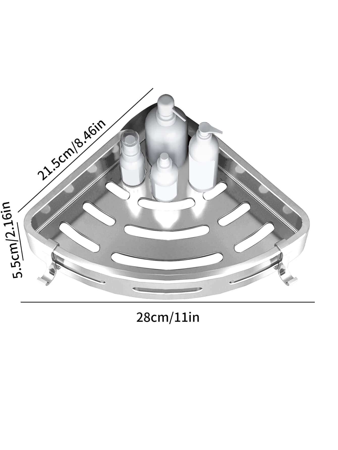 1pc Stainless Steel Bathroom Storage Rack