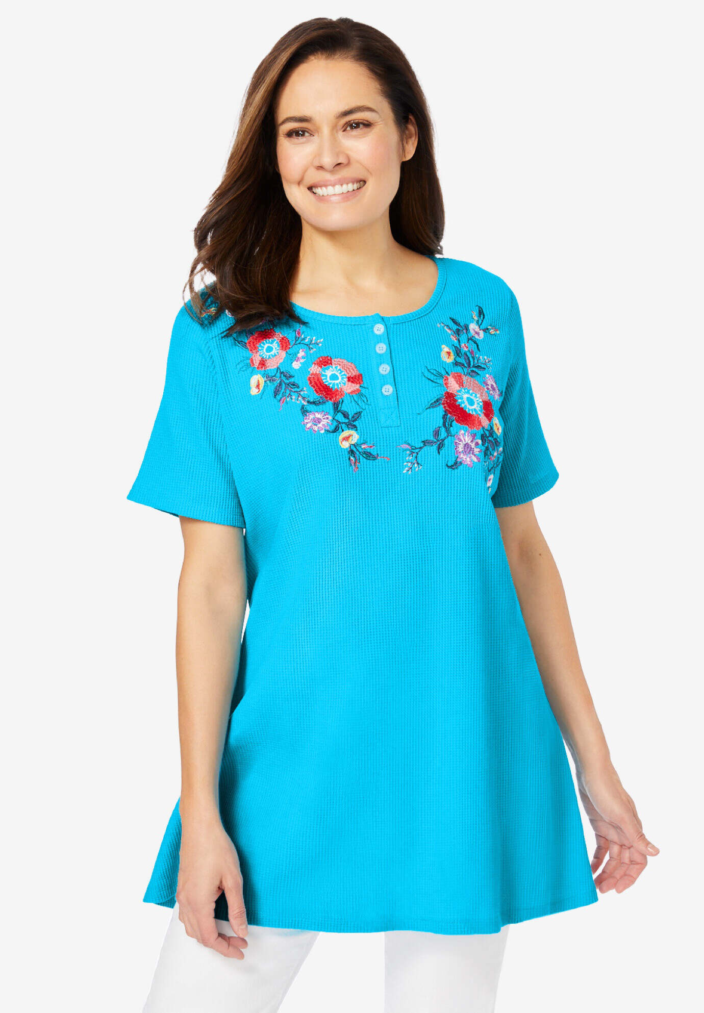 Embroidered Thermal Tunic