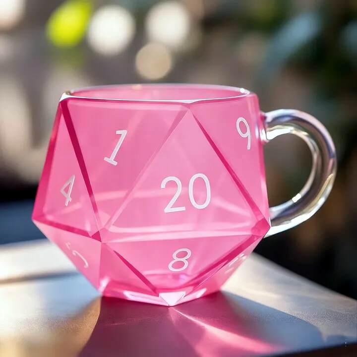 Rainbow Glass D20 Dice Cup