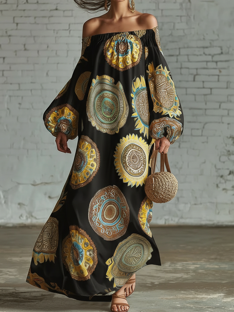 🔥Summer Arrivals🌟Retro Polka Dot Print Multi-layered Hem Maxi Dress
