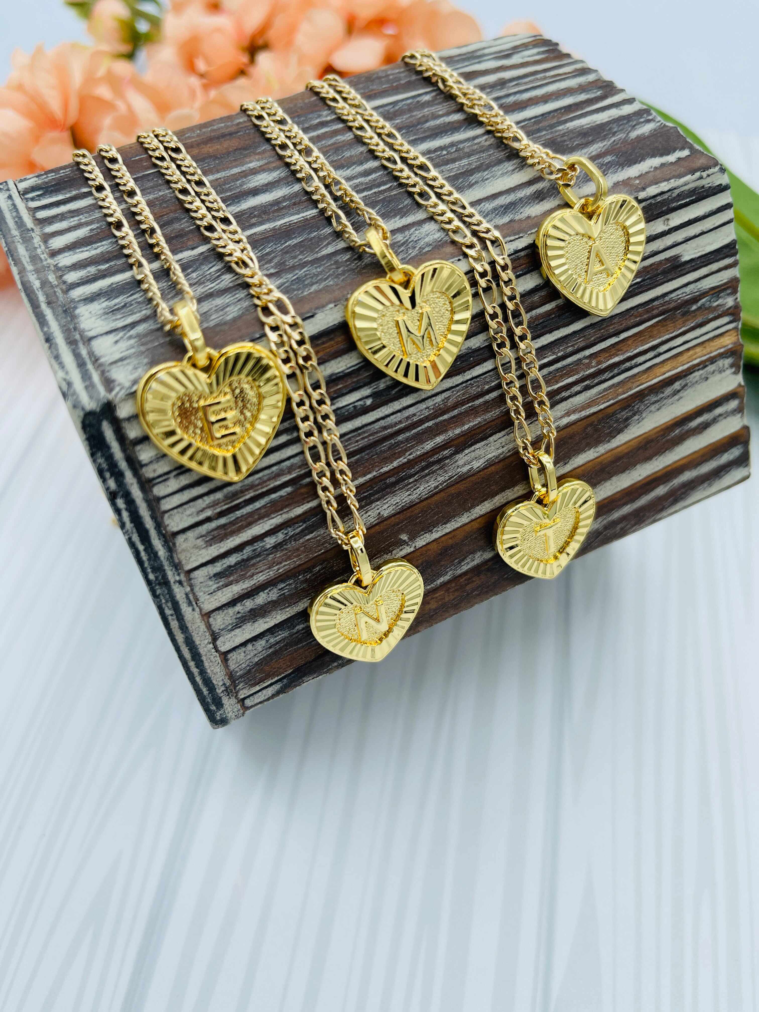 PREORDER! PREAUTHORIZE! Gold Heart Initials Necklace