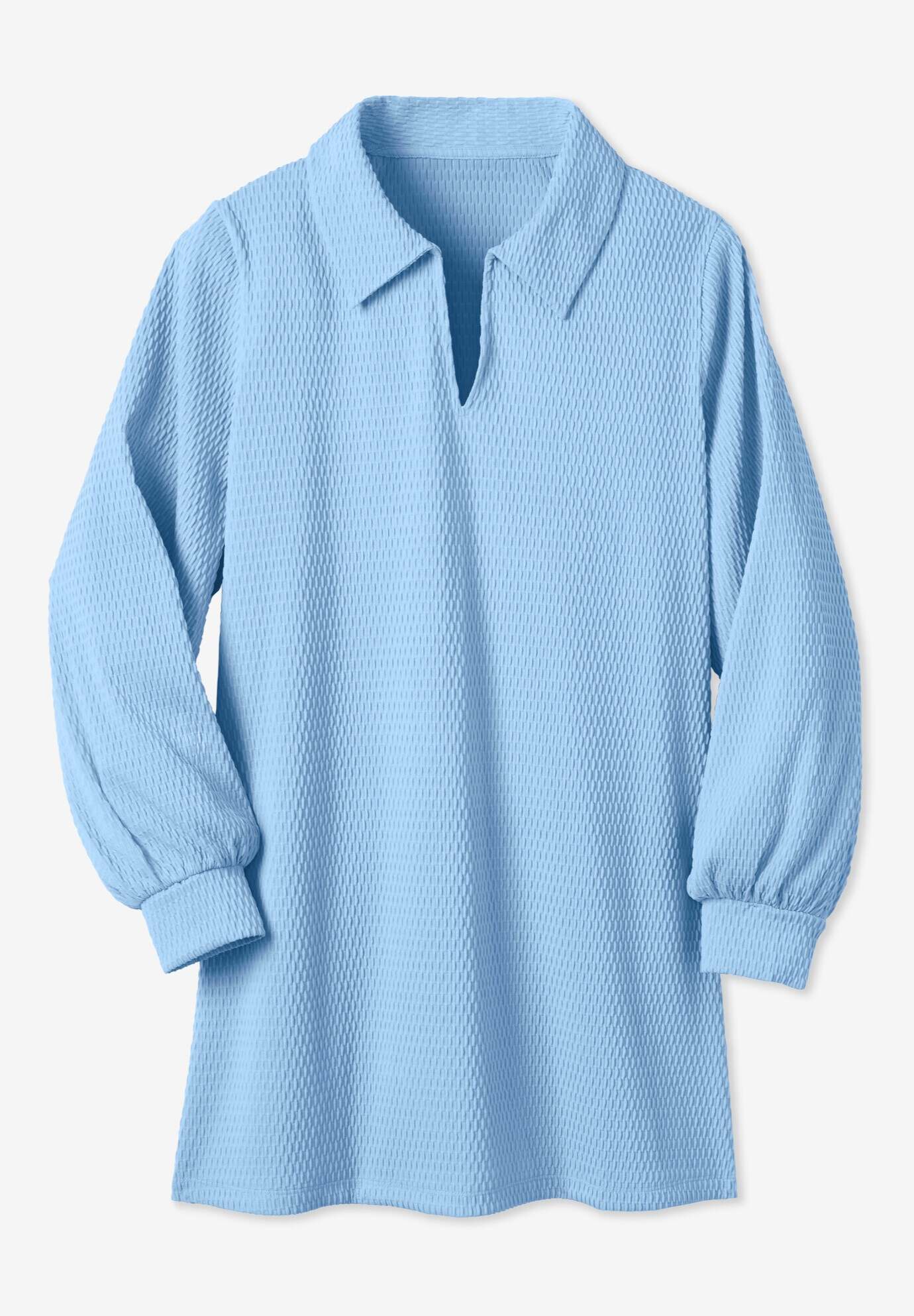 Blouson Sleeve Texture Tunic