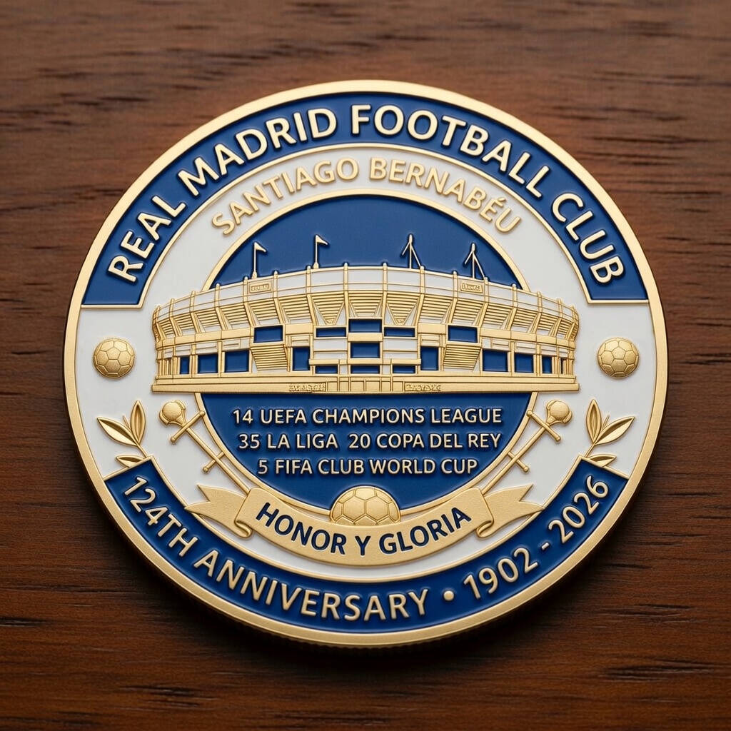 Royal Madrid 124th Anniversary Commemorative Coin