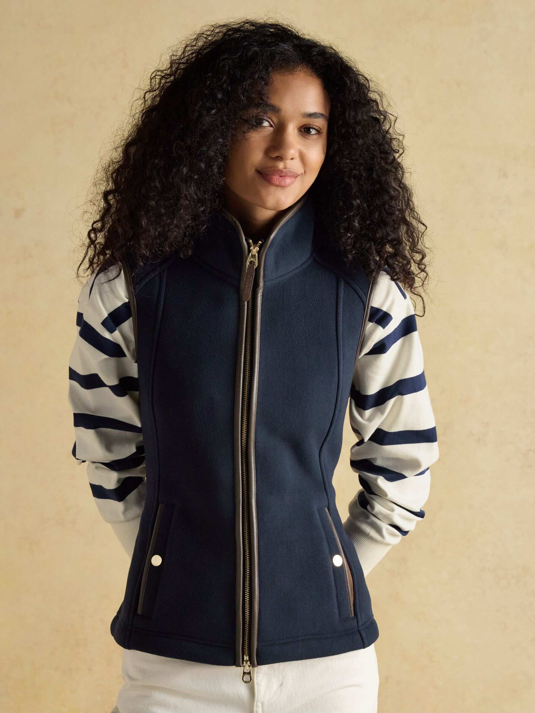 Heritage Navy Blue Fleece Gilet