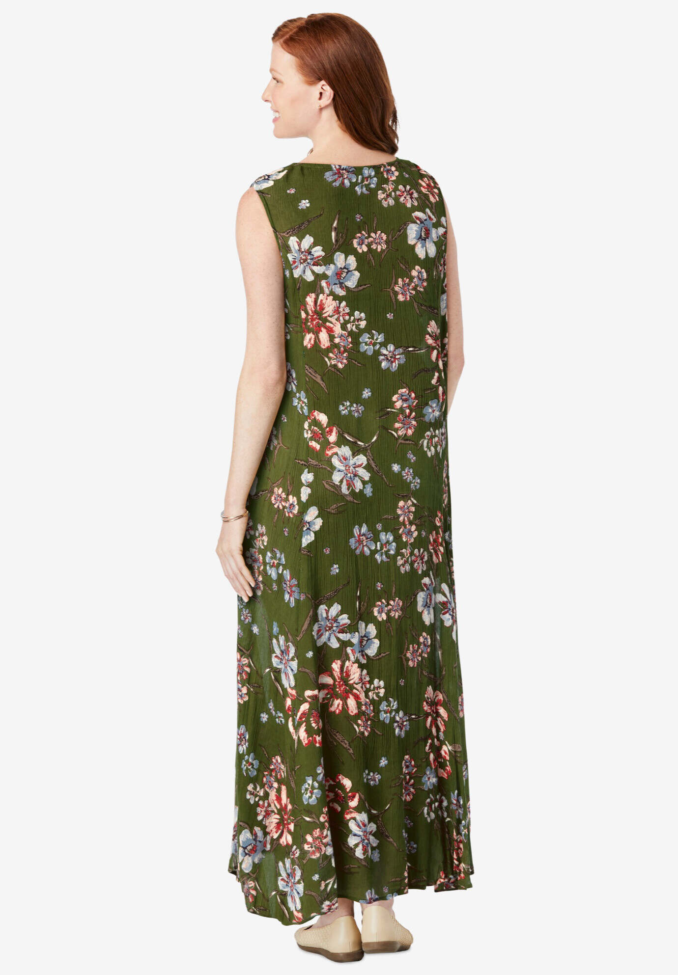 Sleeveless Crinkle Dress