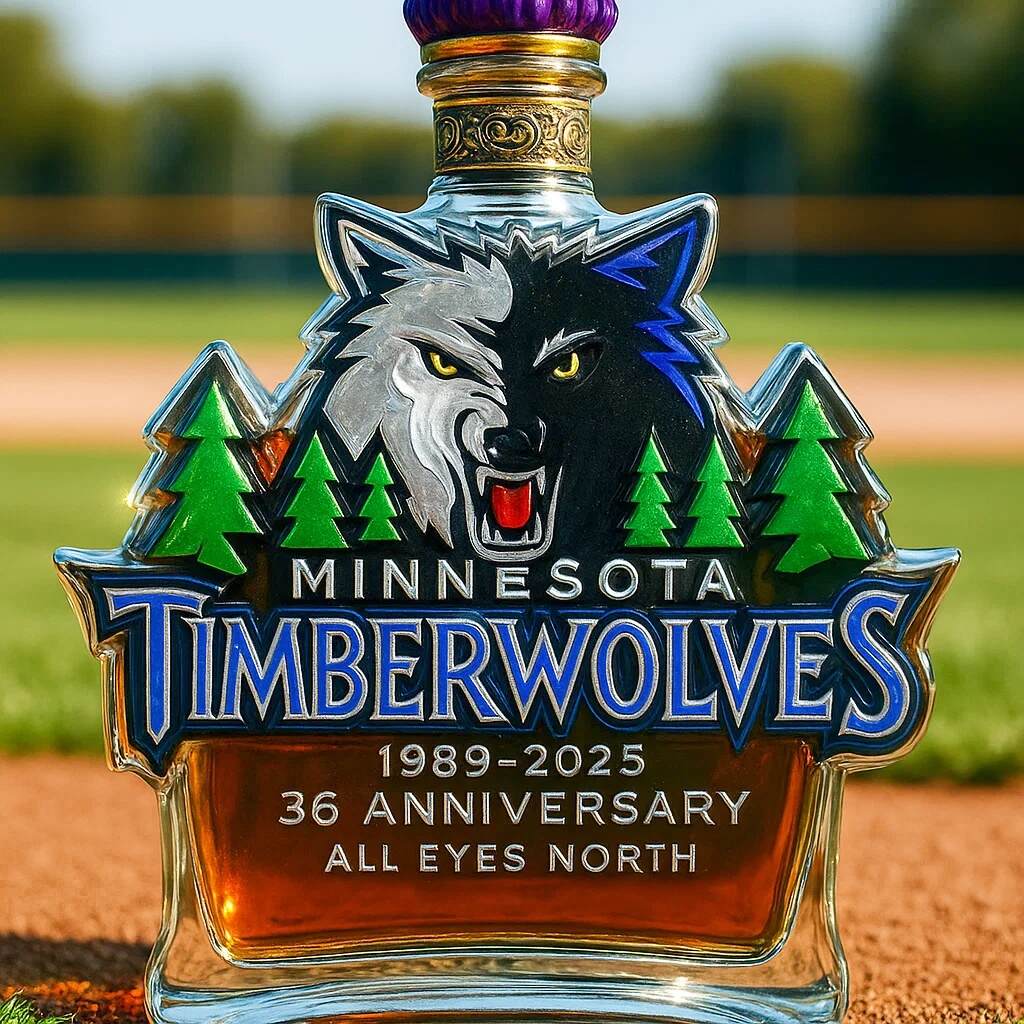 Minnesota Timberwolves Whisky Bottle