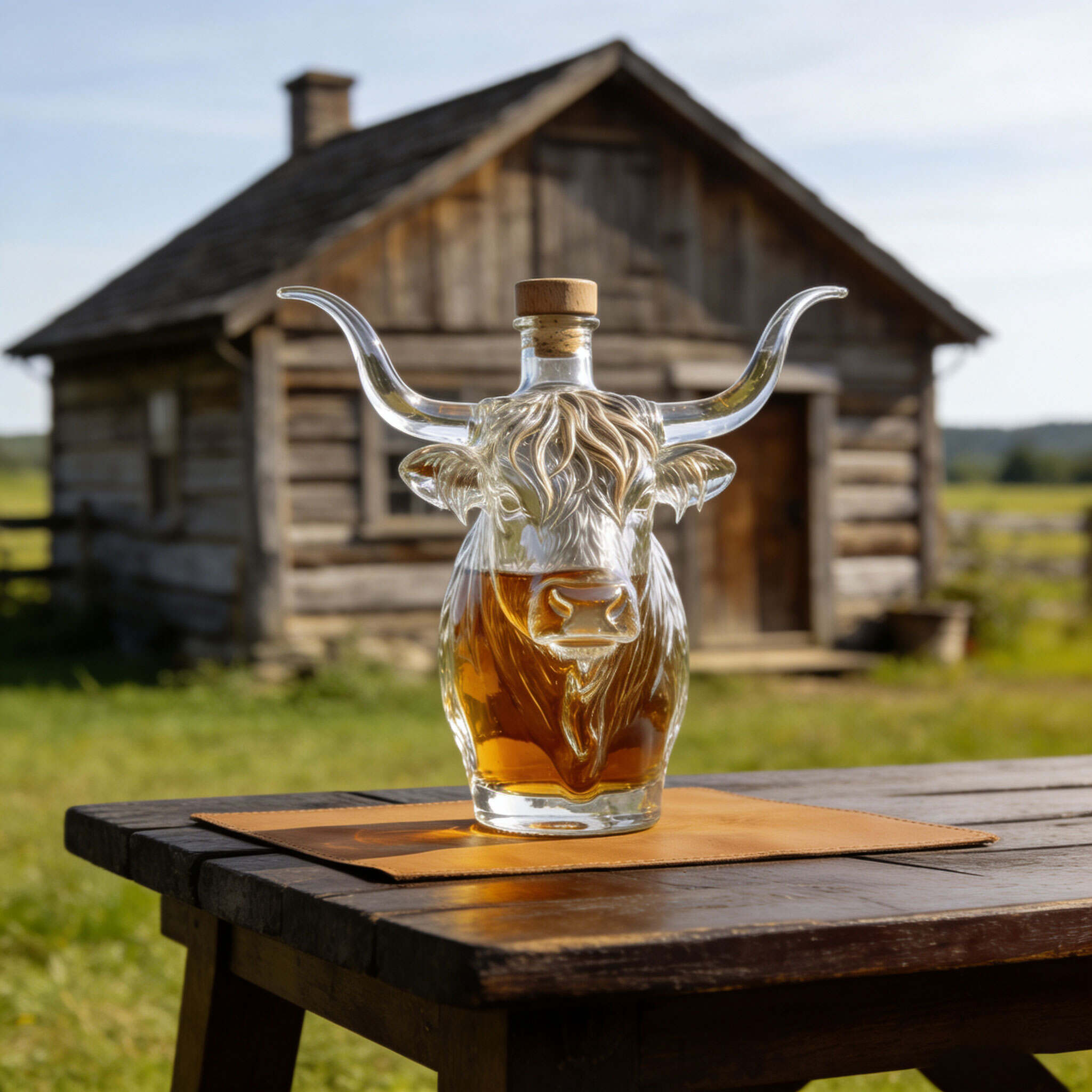 Highland Cow Whiskey Decanter