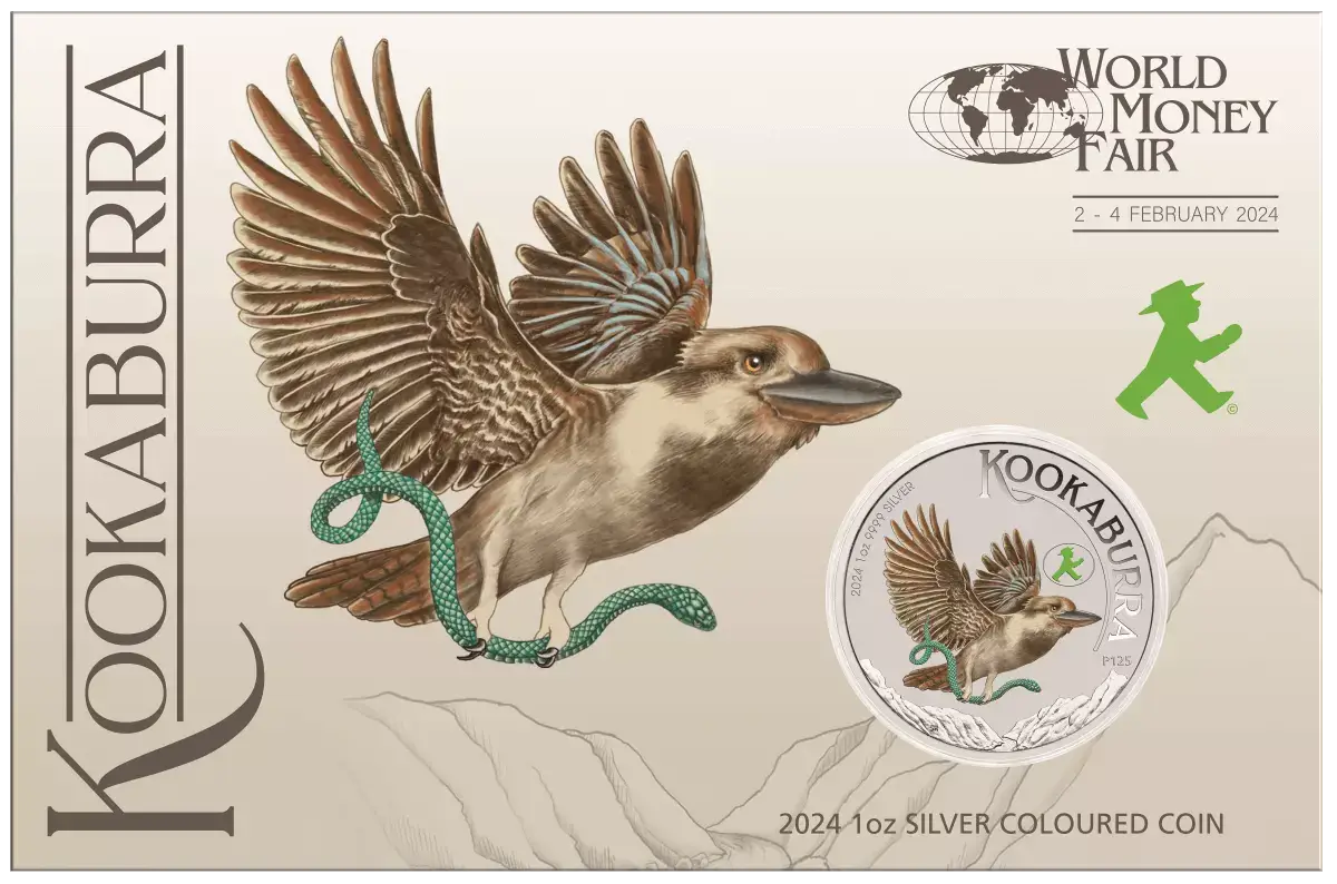 2024 WMF Kookaburra 1oz Silver Coloured Coin-NGC