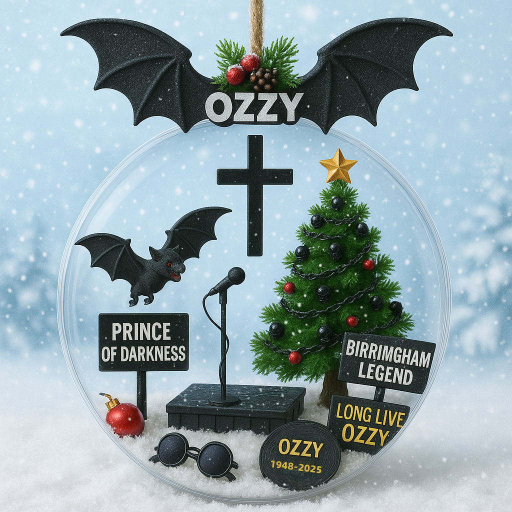 Ozzy Osbourne Snow Globe Ornament