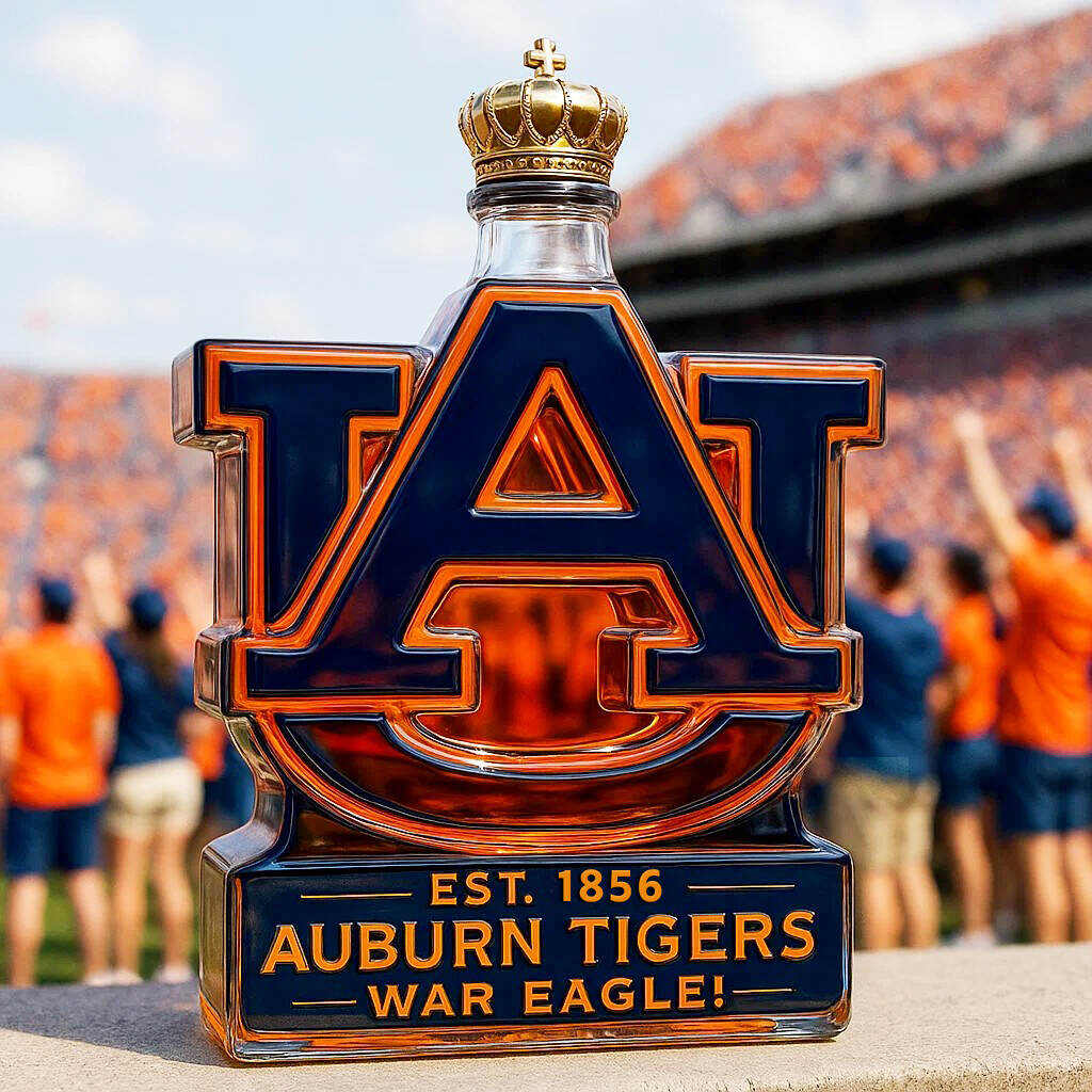 Auburn Tigers Limited Edition Whiskey Bottle