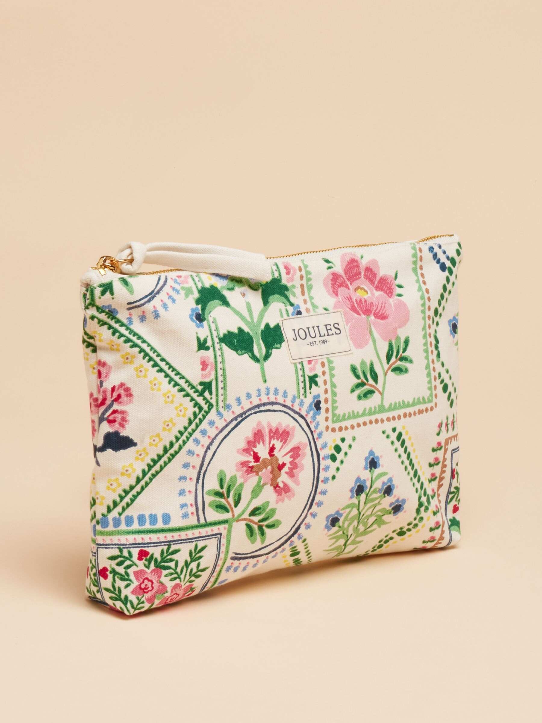 Carrywell Cream Tile Print Zip Pouch