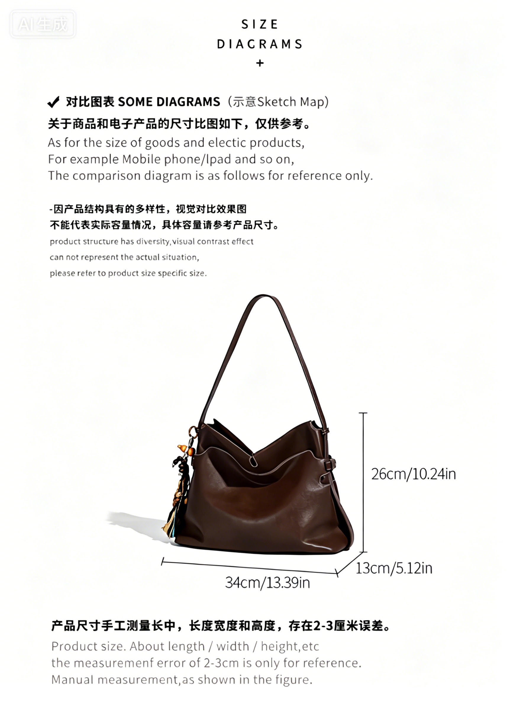 Fashionable women handbag with classic design