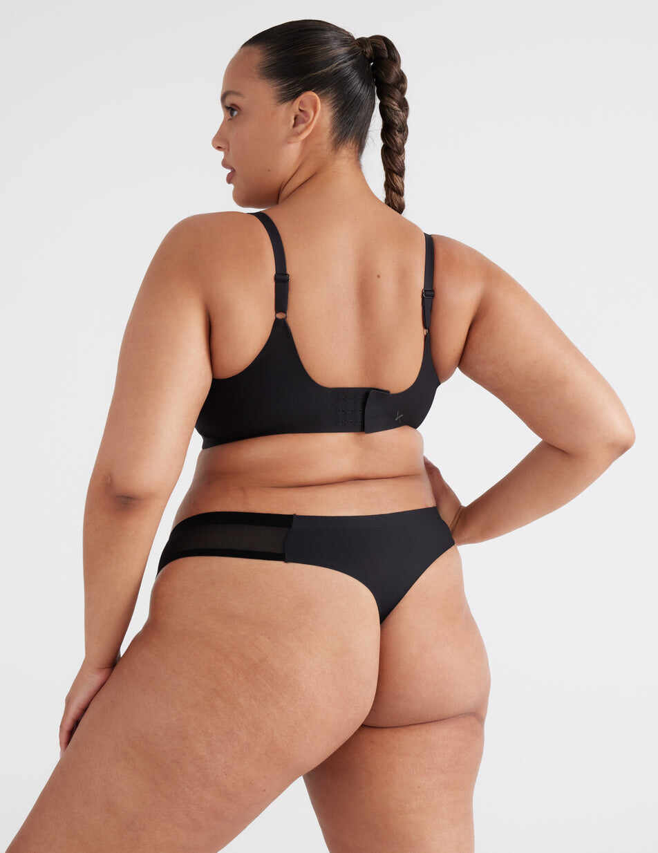 Light Leakproof No-Show Mesh Thong