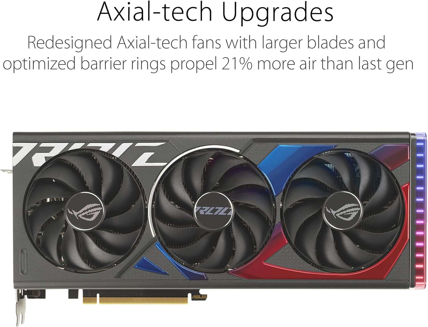 ASUS ROG Strix GeForce RTX™ 4060 OC Edition Gaming Graphics Card (PCIe 4.0, 8GB GDDR6, DLSS 3, HDMI 2.1a, DisplayPort 1.4a, Axial-tech Fan Design, Aura Sync, 0dB Technology)