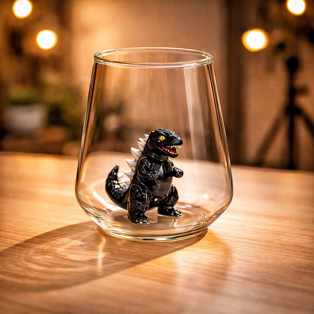 King Of Monster Figurine Glass Cup
