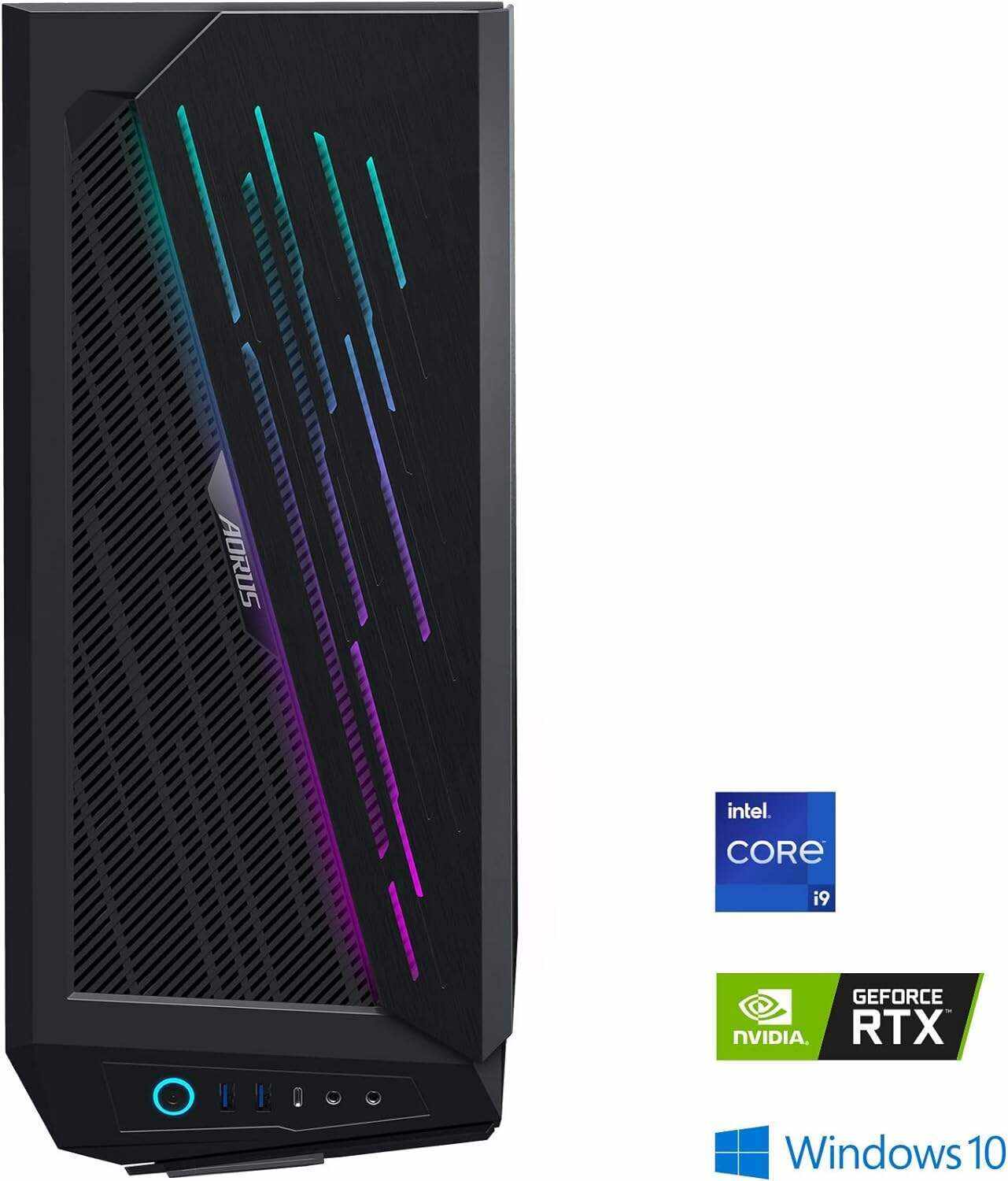 Gigabyte AORUS Model X Gaming PC Computer Desktop (Intel i9-12900K, NVIDIA GeForce RTX 3080 GDDR6X 10GB, 16GB DDR5 RAM, 2TB M.2 SSD) - AMXI9N8A-2171