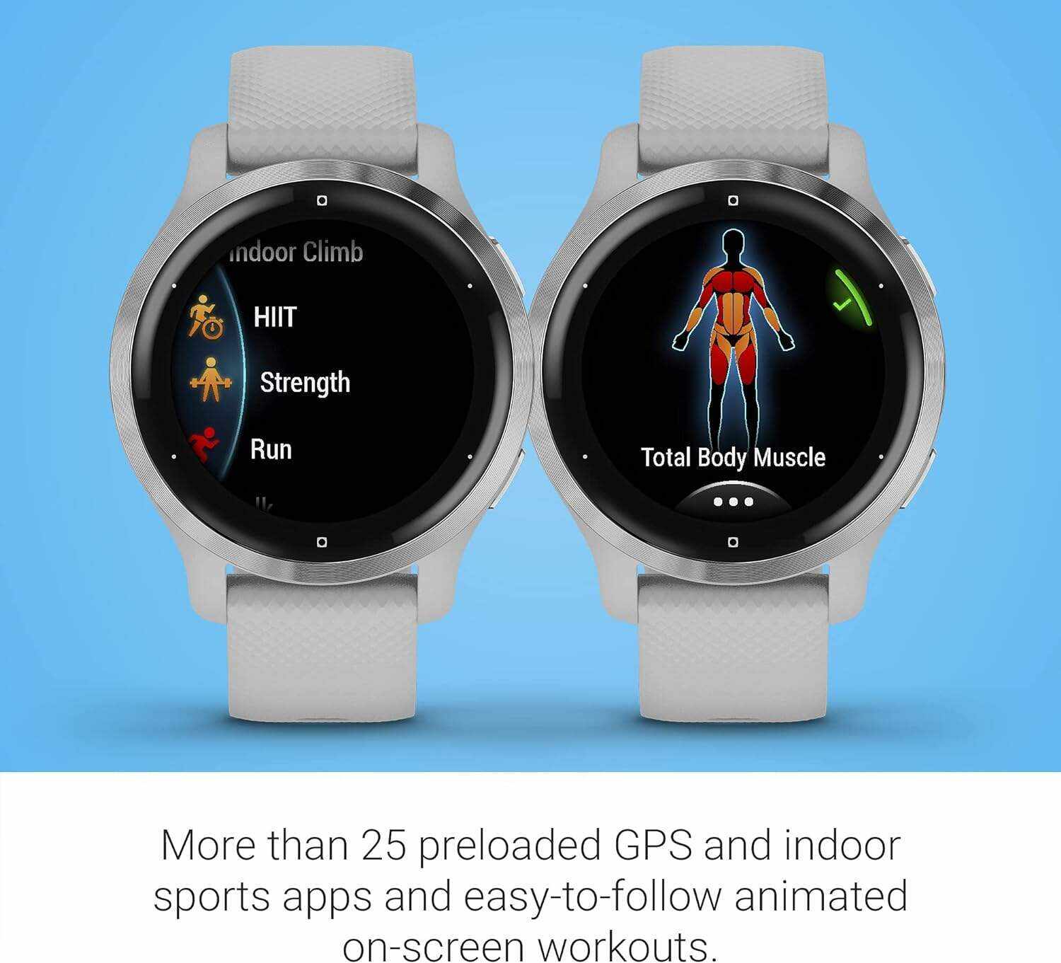 Garmin Venu 2, GPS Smartwatch with Advanced Health Monitoring and Fitness Features, Slate Bezel with Black Case and Silicone Band , 27.9 mm
