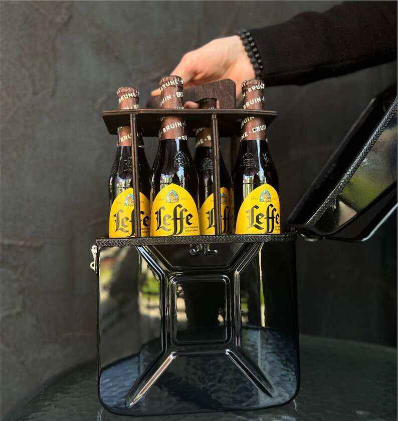 5 L Jerry Can Mini Bar With Wooden Beer Carrie, Beer Mini Bar, Canister Portable Beer Bar, Camping Party Bar, Custom Fuel Bar, Travel Bar