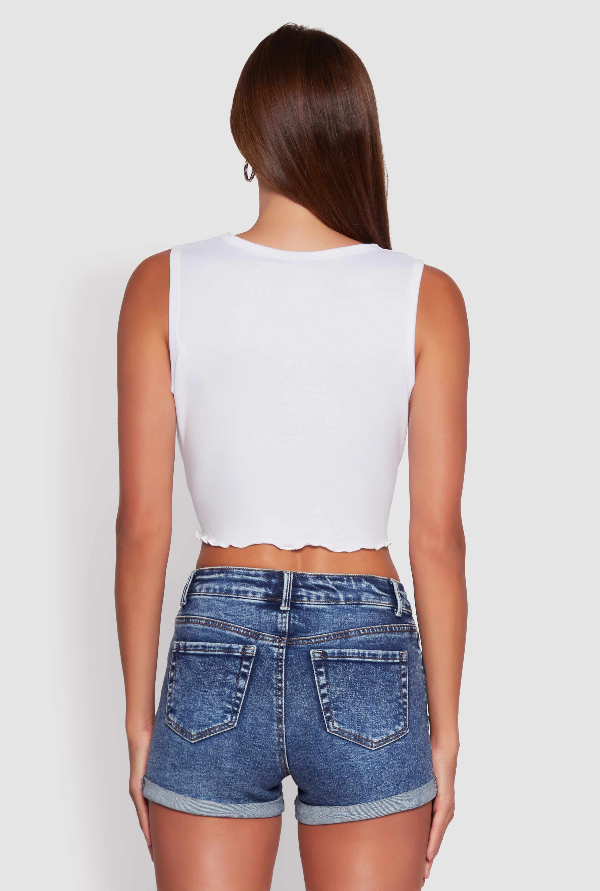 Rock and Roll Graphic Cropped Tank Top