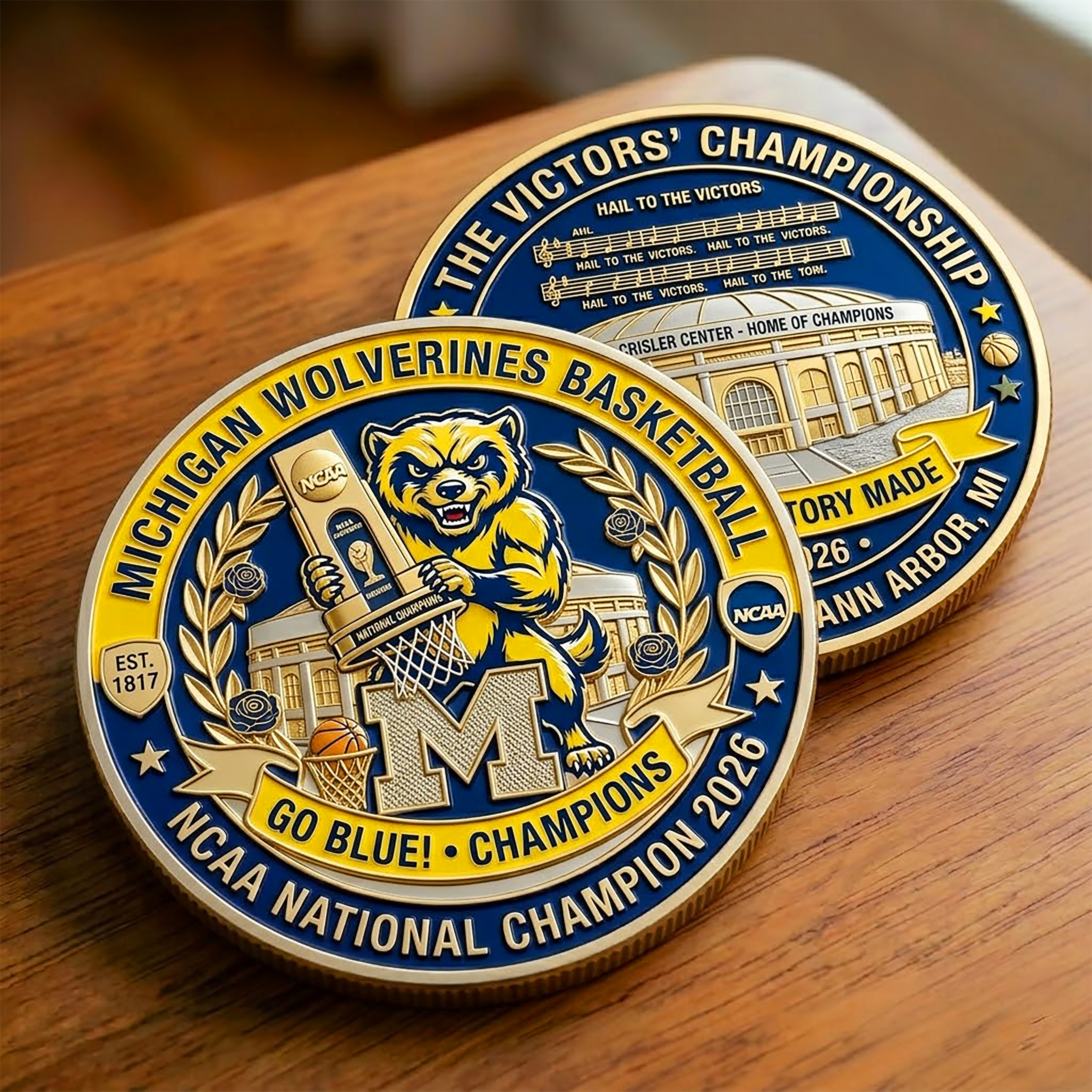 Michigan Wolverines 2026 NCAA National Championship Coin