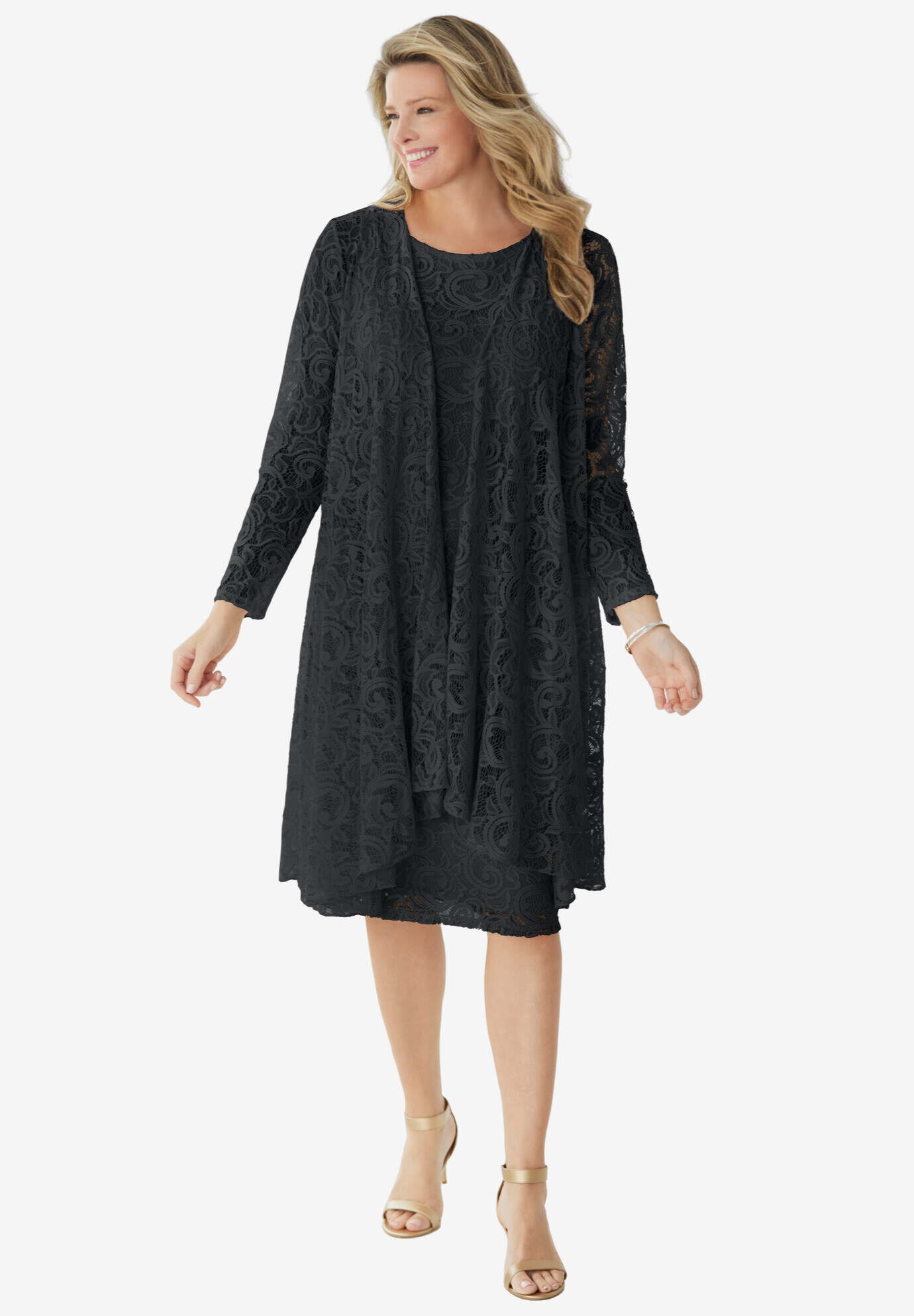 2 piece Lace Jacket Dress